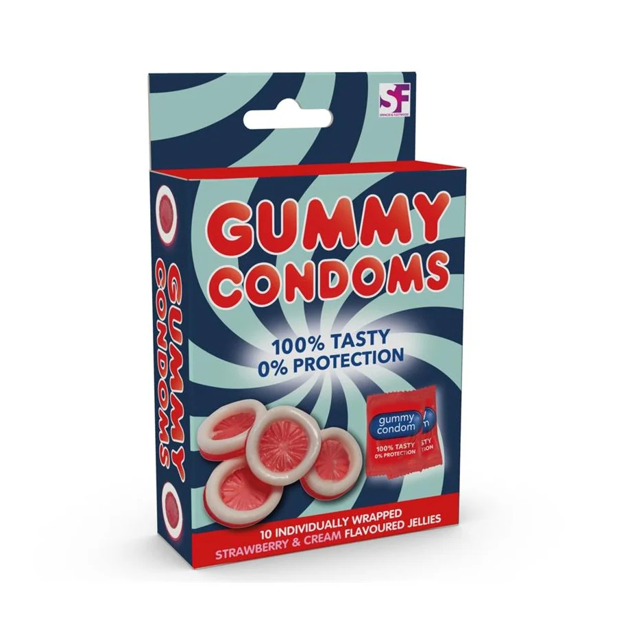 Condones de Gominola Fresa y Crema