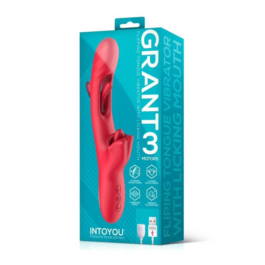 Grant Vibrador con Flipping y Lengua Licking 360º