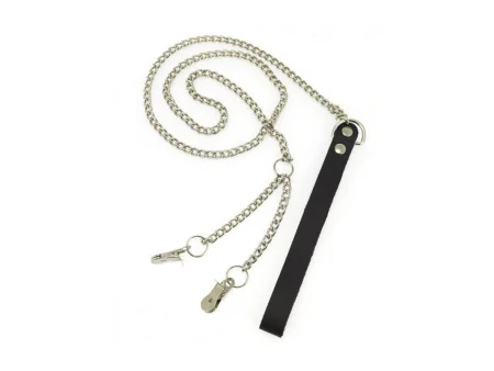 Correa Metalica con Pinzas Labios Vaginales 90cm Correa Metalica con Pinzas Labios Vaginales 90cm