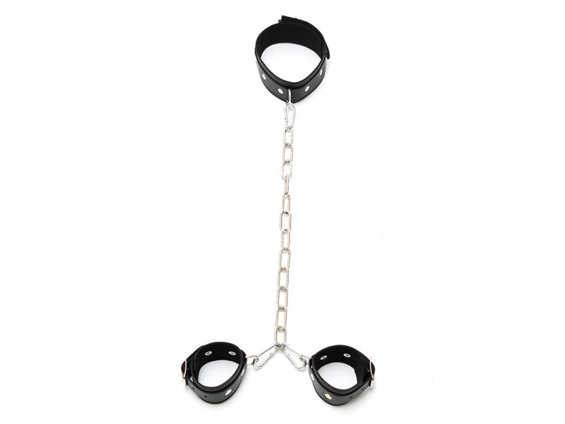 Collar con Esposas Cadena Ajustables Collar con Esposas Cadena Ajustables