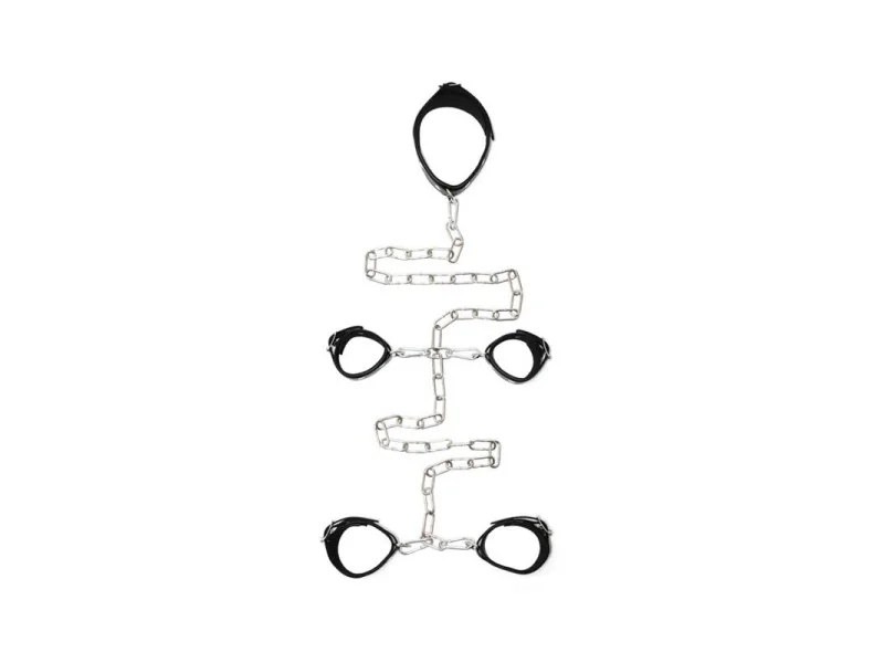Ataduras Cuello Manos y Pies Cuero y Metal