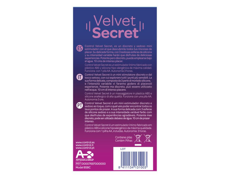 Mini Vibrador Velvet Secret 5 Funciones