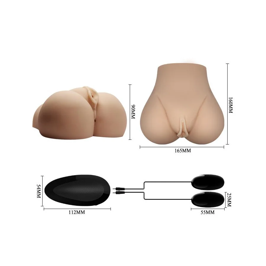 Masturbador Doble Vagina y Ano con Vibracion