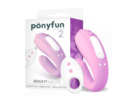 Brightmauve Vibrador para Parejas Doble Motor Control Remoto USB Silicona