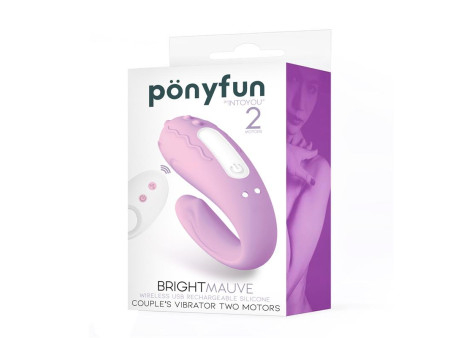 Brightmauve Vibrador para Parejas Doble Motor Control Remoto USB Silicona