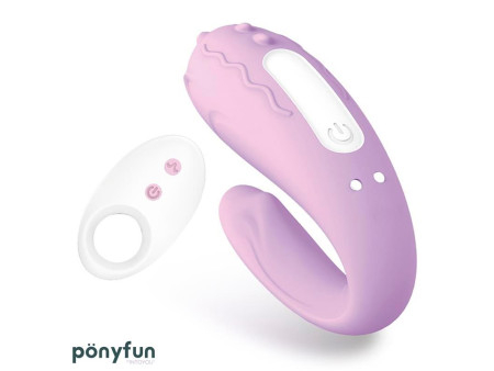 Brightmauve Vibrador para Parejas Doble Motor Control Remoto USB Silicona