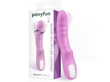 Brightpurple Vibrador y Rotador Doble Motor 360º USB Silicona