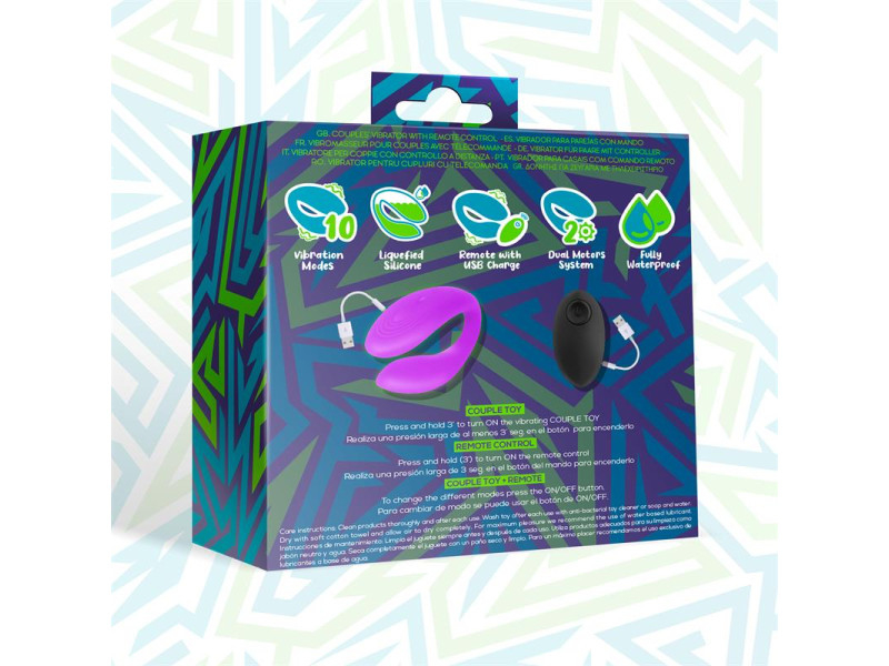 Roomie Vibrador para Parejas Silicona Liquida Unibody Control Remoto USB