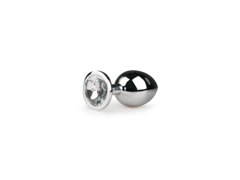 Plug con Cristal Transparente No2 Plateado Plug con Cristal Transparente No2 Plateado