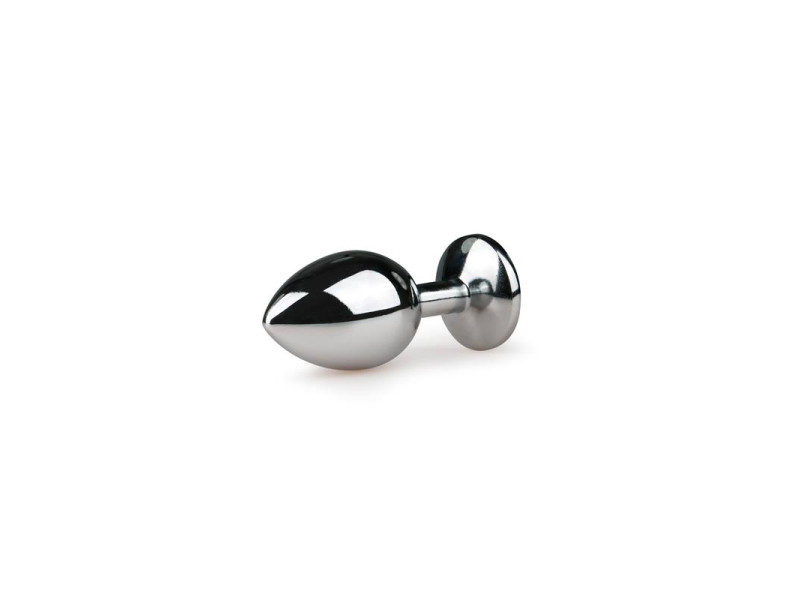 Plug con Cristal Transparente No2 Plateado