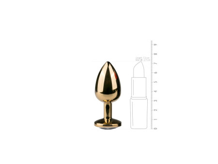 Plug con Cristal Transparente No 1 Dorado