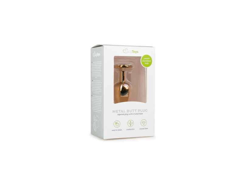 Plug con Cristal Transparente No 1 Dorado