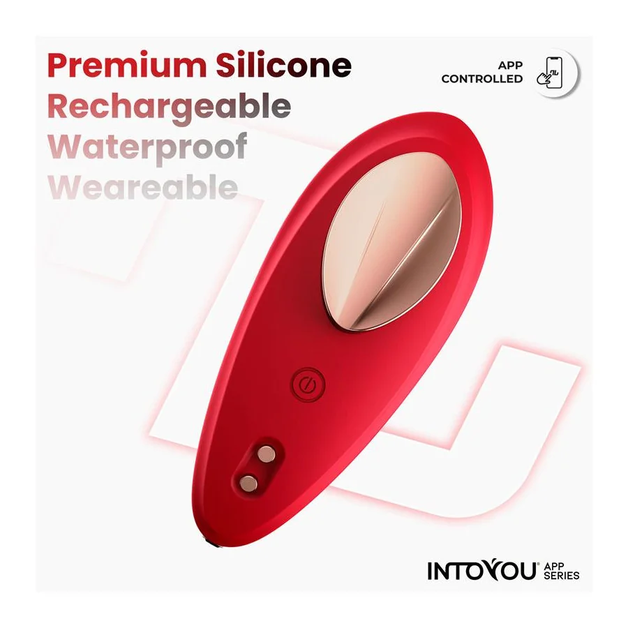 Vibrador de Braguita con APP Silicona Rojo