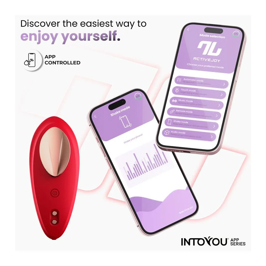 Vibrador de Braguita con APP Silicona Rojo