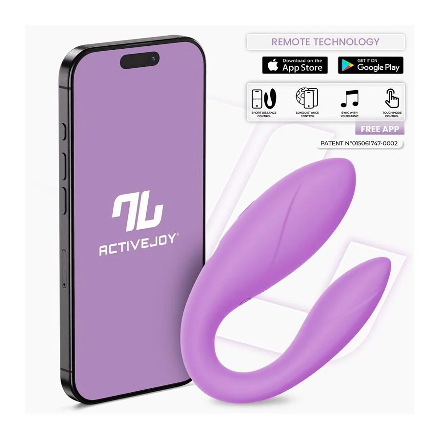 Juguete para Parejas con APP Flexible Silicona Lavanda