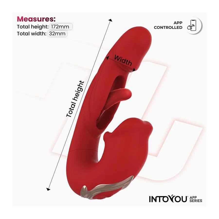 Mouty Vibrador con Funcion de Mordisqueo y Flipping con App