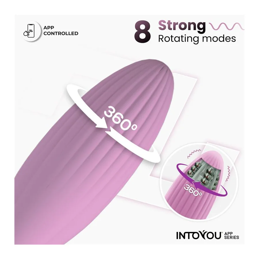 Huevo Vibrador con Bolas Internas con Rotacion y APP USB