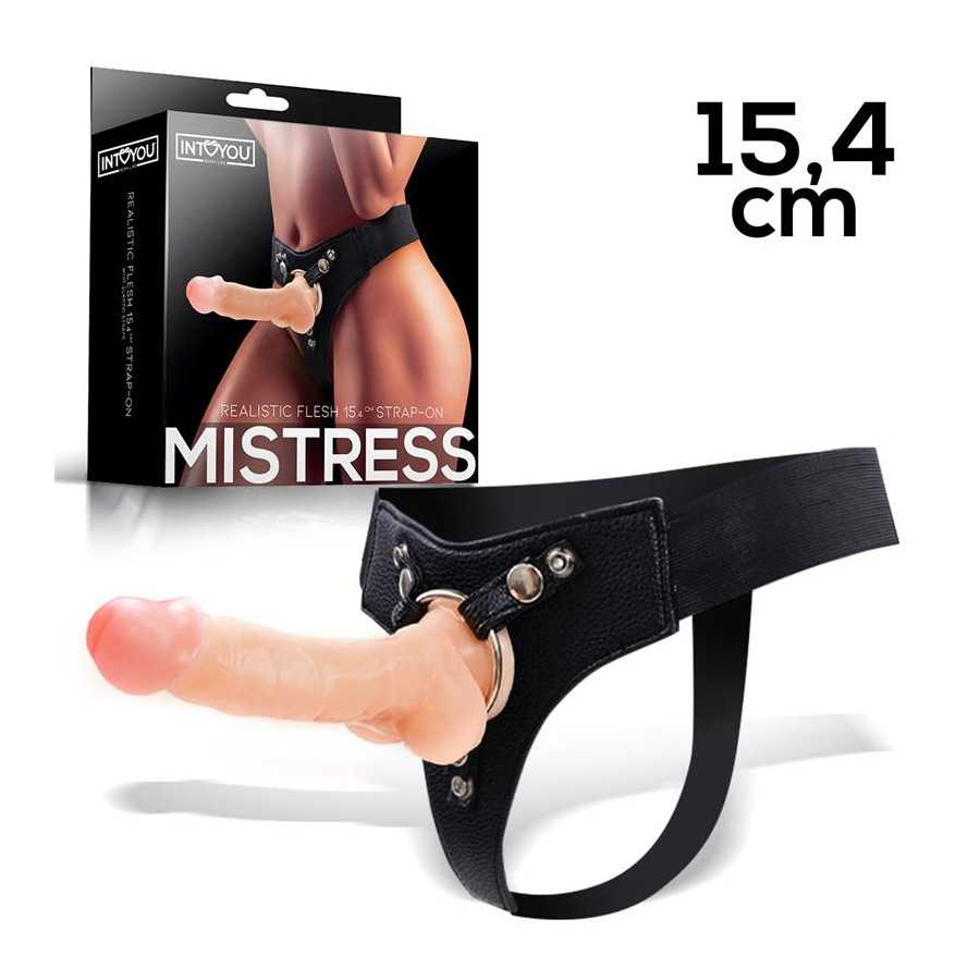 Mistress Arnes Elastico con Dildo de Silicona de 154 cm Natural