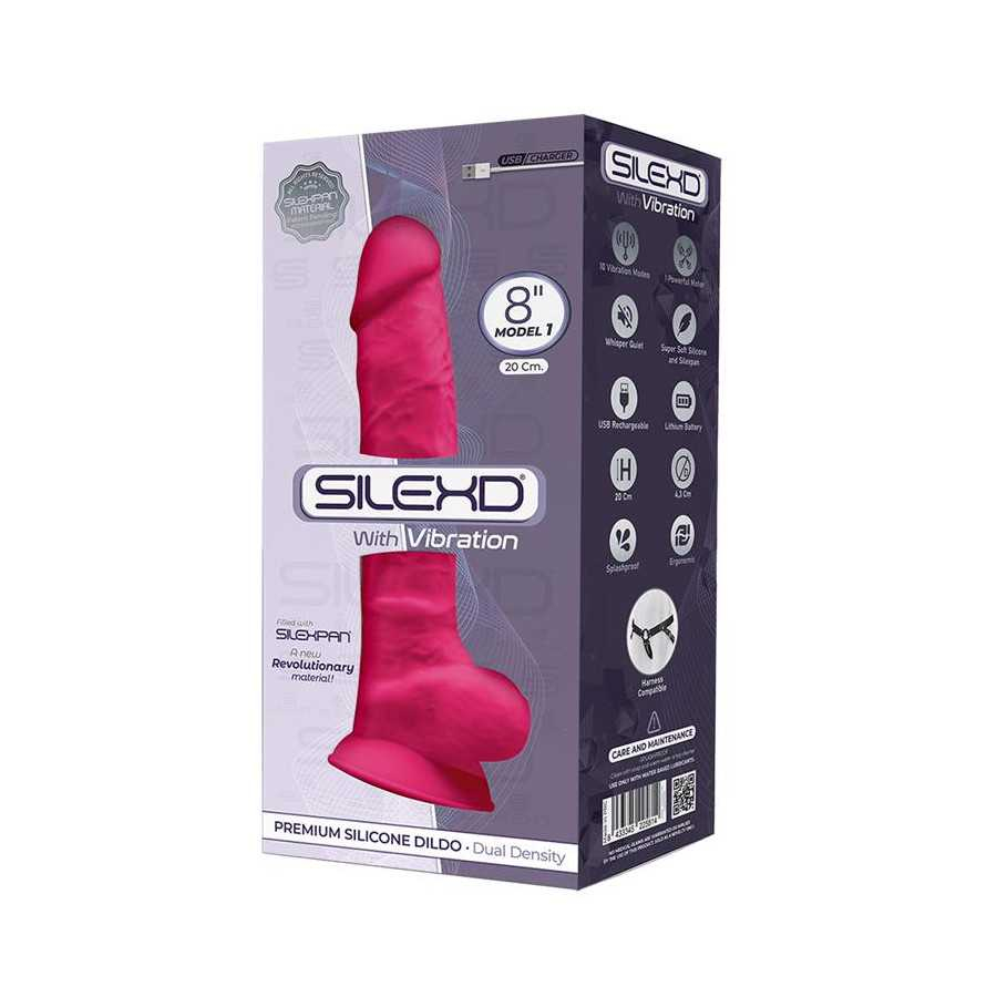 Dildo Dual Density Model 1 8 10 Funciones Recargable por USB Rosa