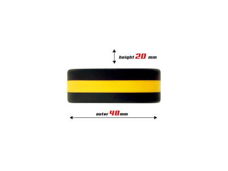 Anillo para el Pene 100 Silicona Solida 36 cm Amarillo y Negro