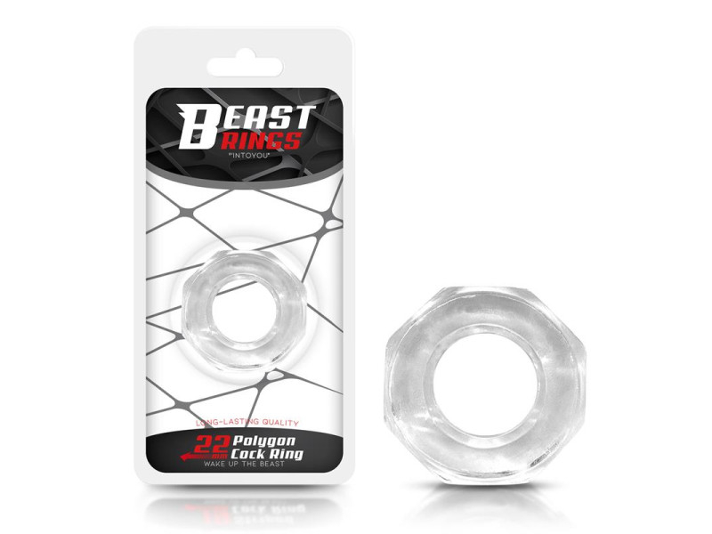 Anillo para el Pene Super Flexible Poligonal 22 cm Transparente Anillo para el Pene Super Flexible Poligonal 22 cm Transparente