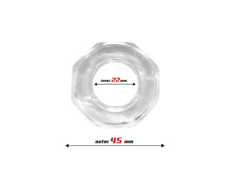 Anillo para el Pene Super Flexible Poligonal 22 cm Transparente Anillo para el Pene Super Flexible Poligonal 22 cm Transparente
