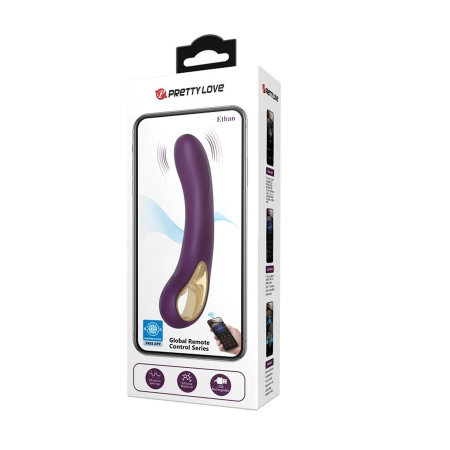 Ethan Vibrador con APP Purpura