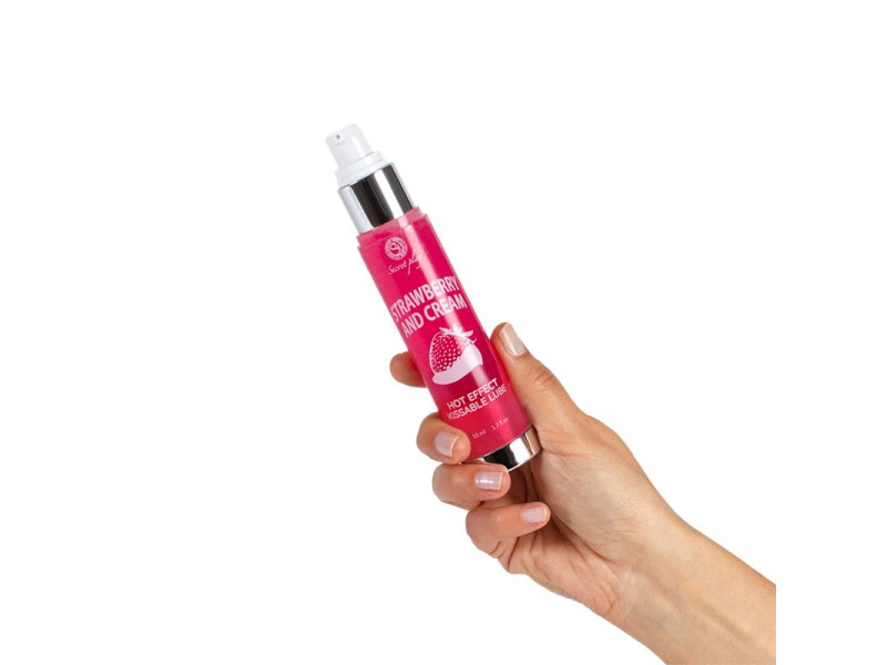Lubricante Efecto Calor Fresas con Nata 50 ml