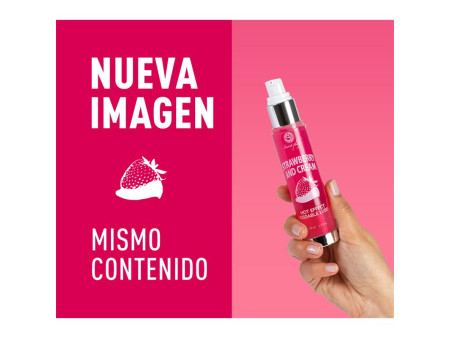 Lubricante Efecto Calor Fresas con Nata 50 ml