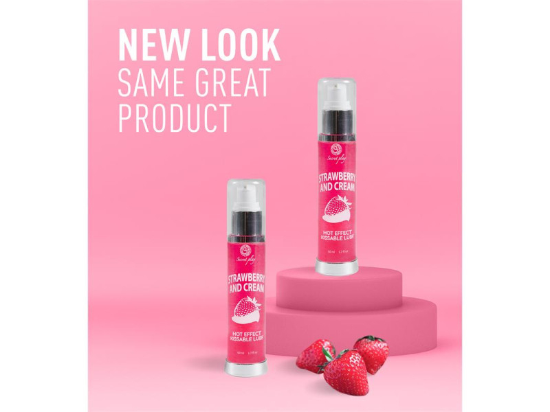 Lubricante Efecto Calor Fresas con Nata 50 ml