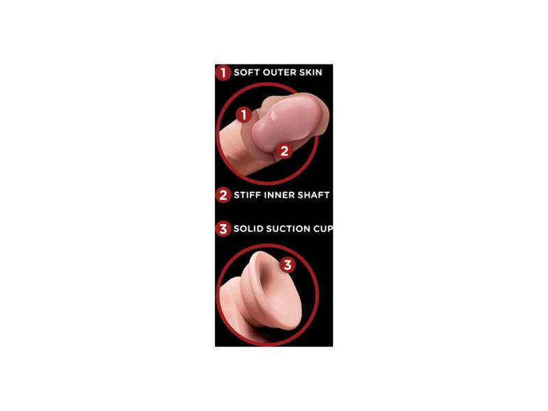 Dildo Triple Densidad Testiculos Oscilantes 8