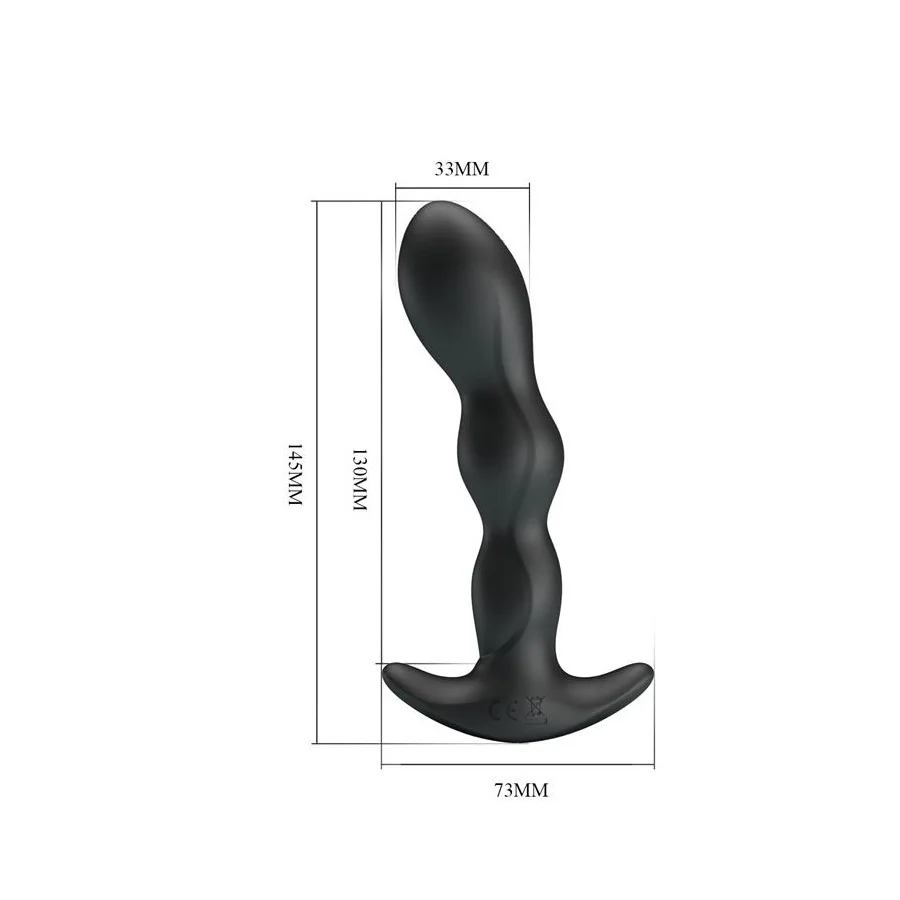 Yale Plug Anal con Vibracion Negro