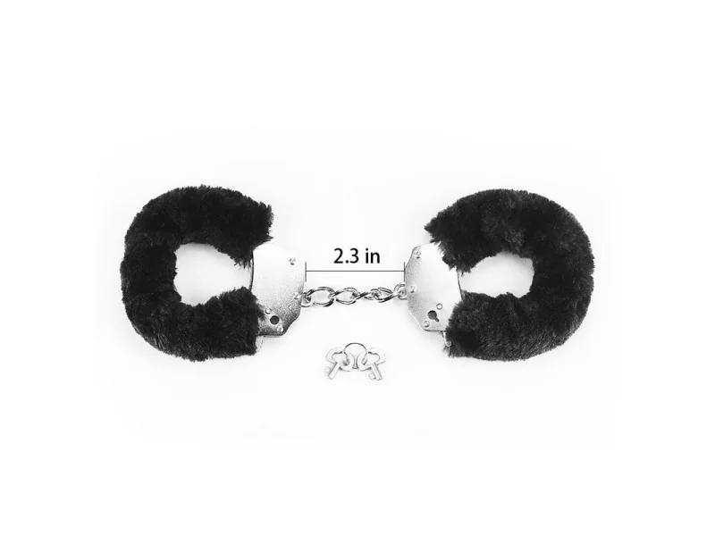 Esposas Metalicas con Pelo Negro