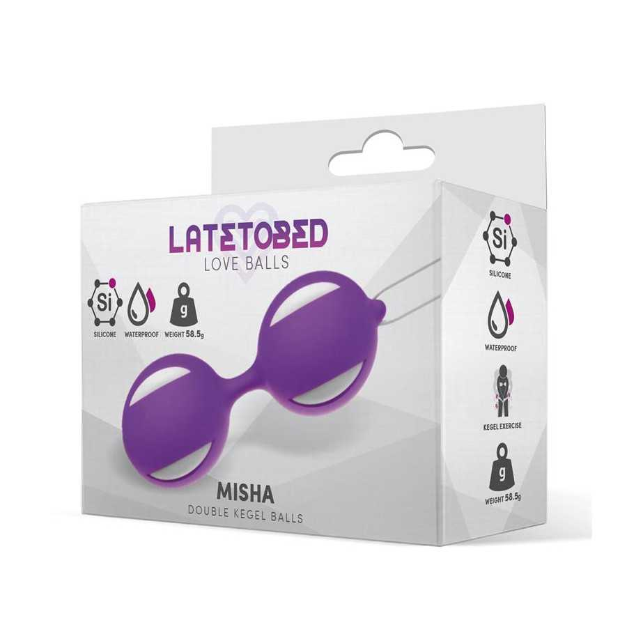 Misha Bola de Kegel Doble Silicona Purpura