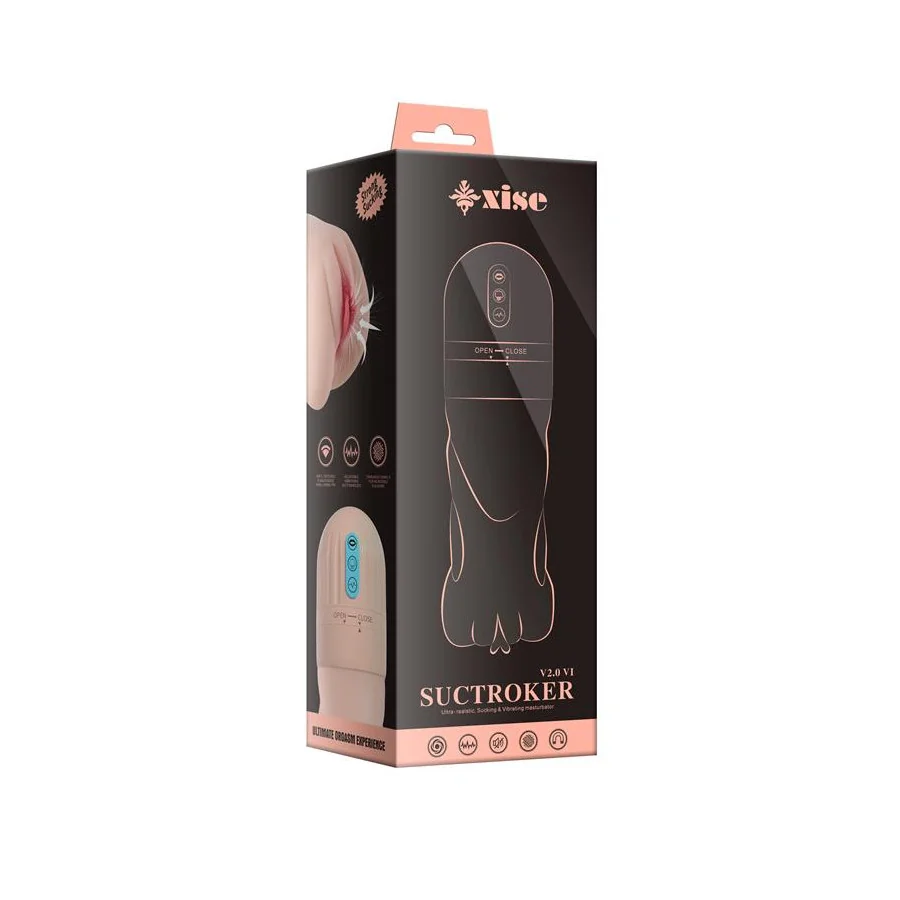 Masturbador con Efecto Succion y Vibracion Suctroker V20 VI