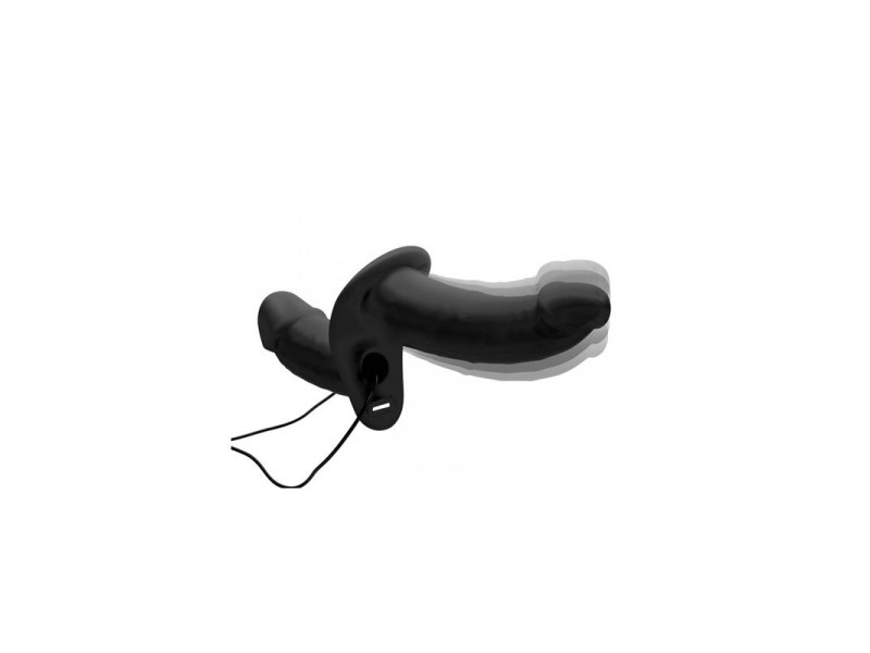 Power Pegger Vibradopr Doble con Arnes Negro