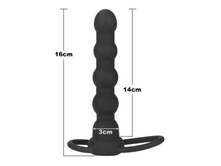 Plug Anal Double Prober con Vibracion Negro