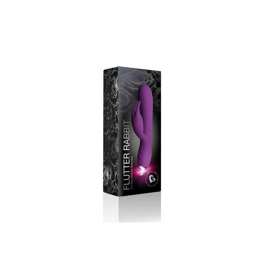 Flutter Rabbit Vibrador con Conejito 2 Motores Purpura