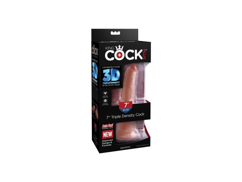 Dildo Triple Densidad 7 Caramelo
