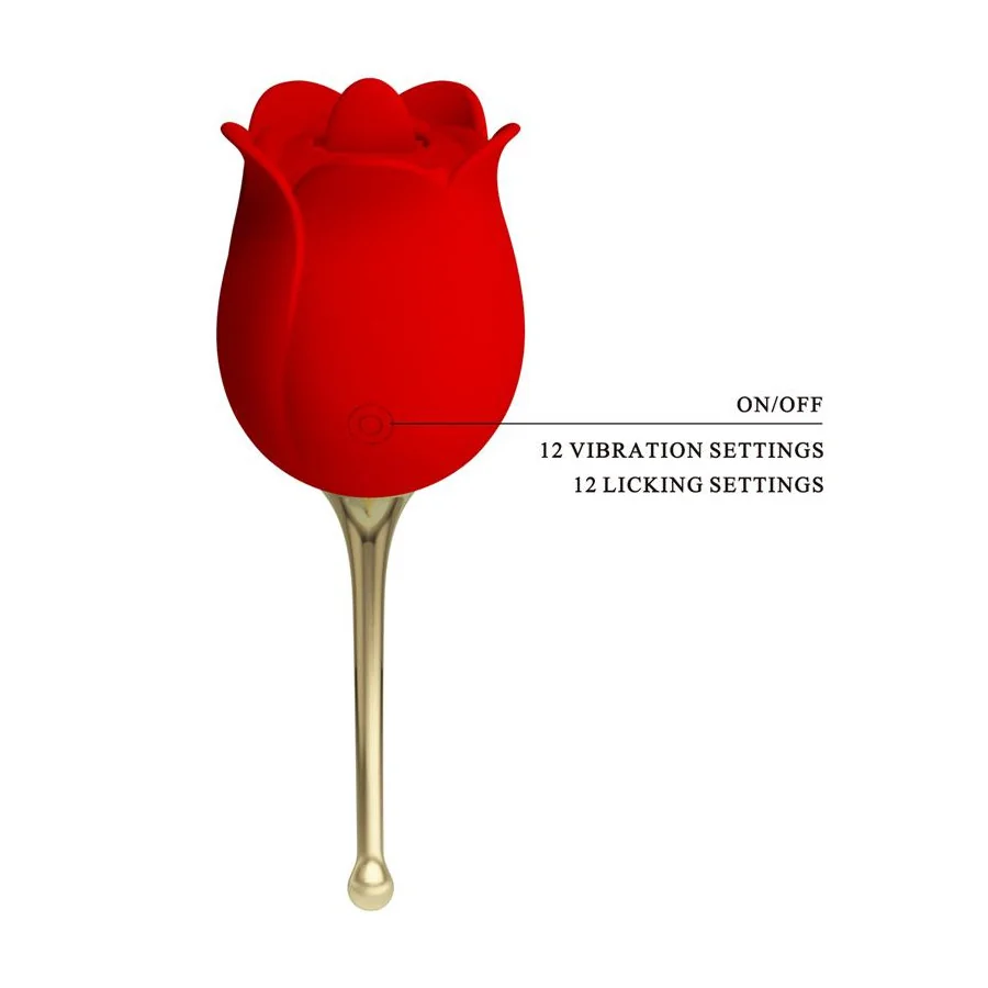 Rose Lover Estimulador con Vibracion y Licking