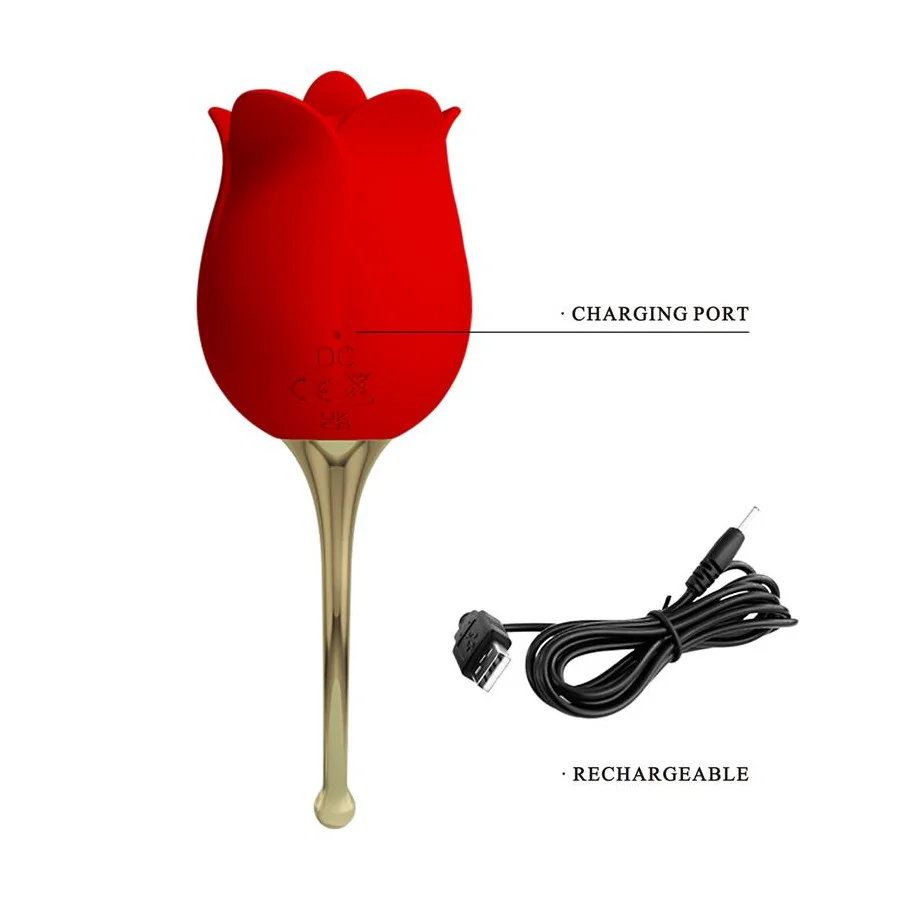 Rose Lover Estimulador con Vibracion y Licking