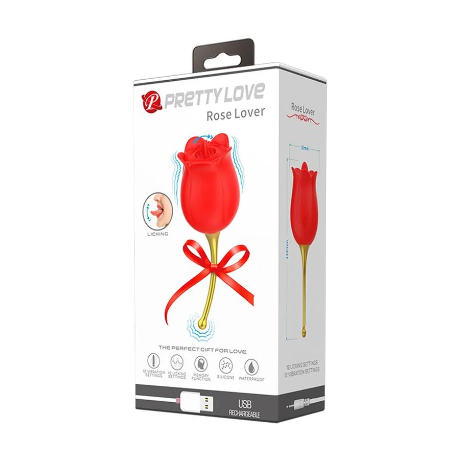 Rose Lover Estimulador con Vibracion y Licking