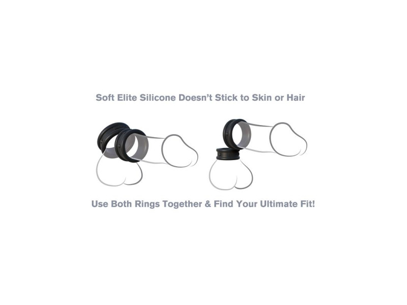 Set 2 Anillos para el Pene Negro