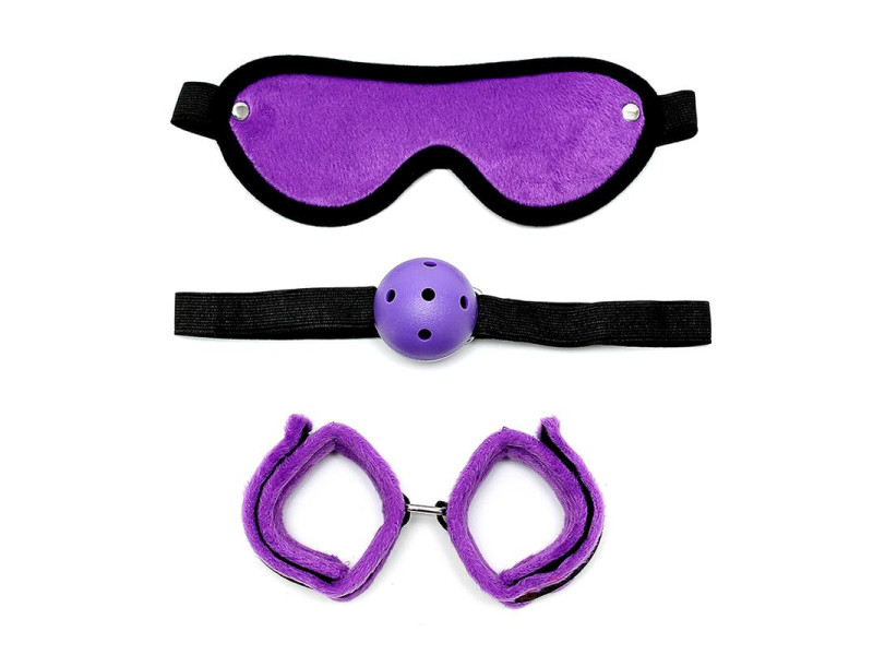 Set de Bondage 3 Piezas Purpura