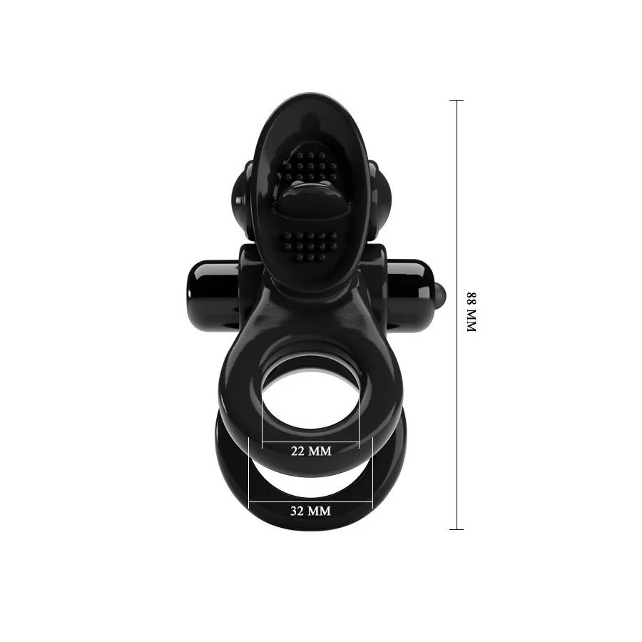 Passionate Anillo Doble para el Pene con Vibracion
