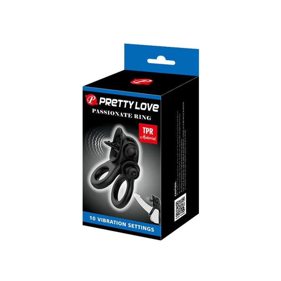 Passionate Anillo Doble para el Pene con Vibracion
