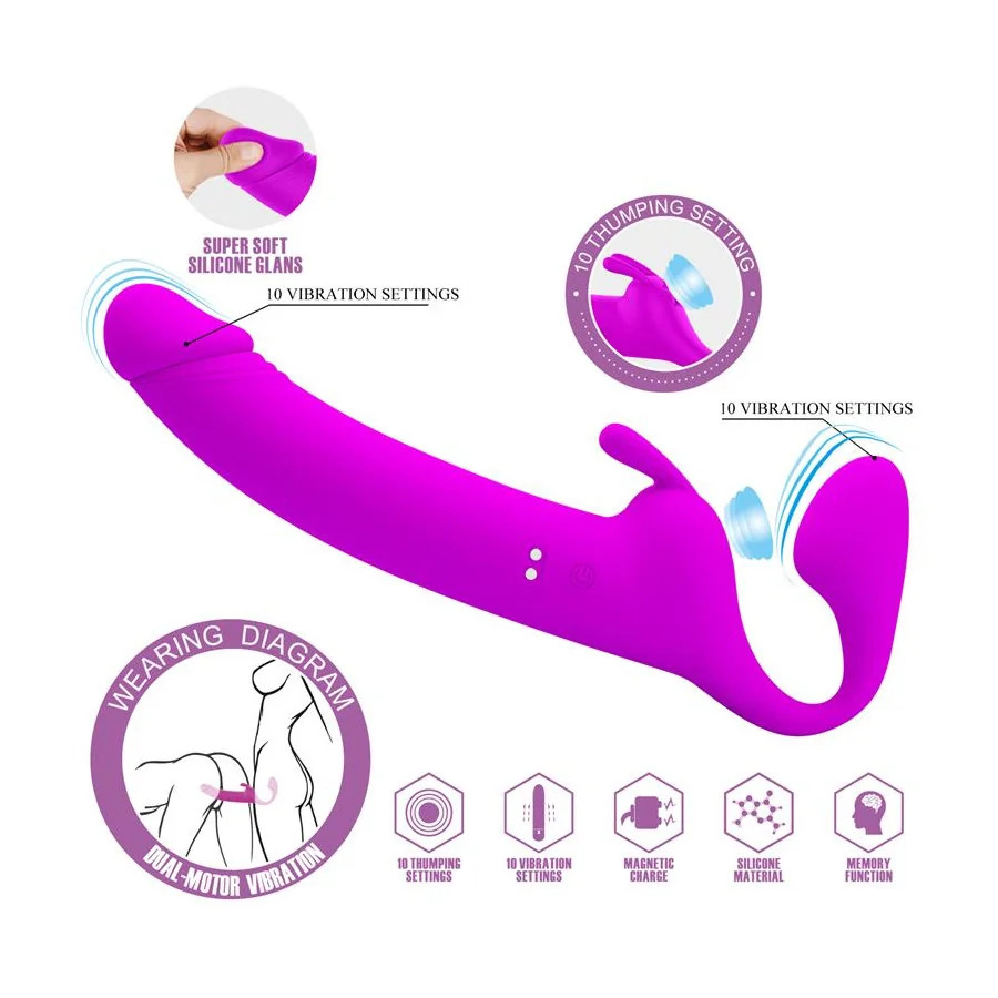 Zanini Vibrador sin Arnes Silicona