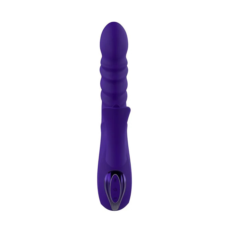 No Fourteen Vibrador Funcion Telescopica Ondulante y Lengua Alta Frecuencia Silicona Liquida USB