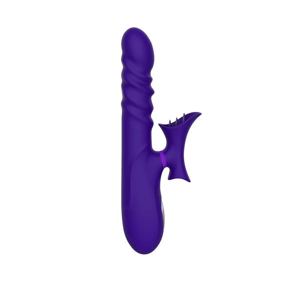 No Fourteen Vibrador Funcion Telescopica Ondulante y Lengua Alta Frecuencia Silicona Liquida USB