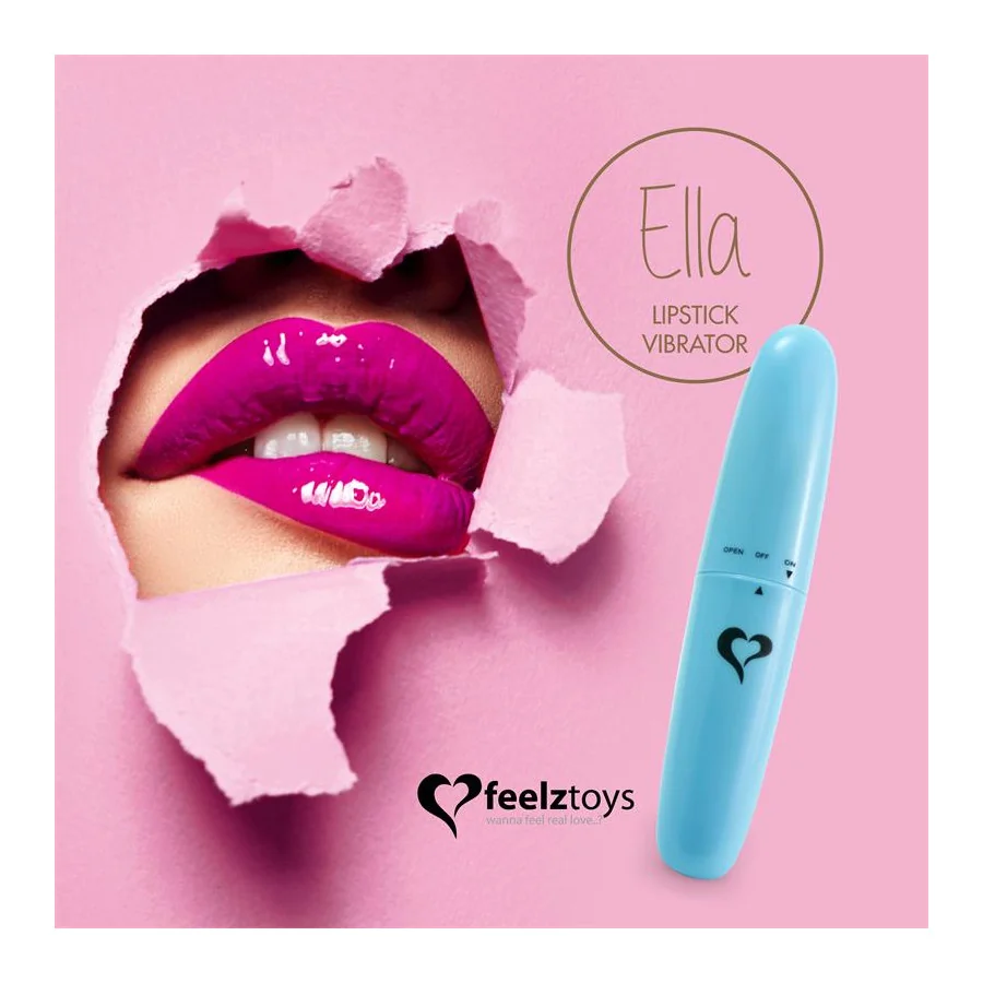 Ella Lipstick Vibrador Light Blue